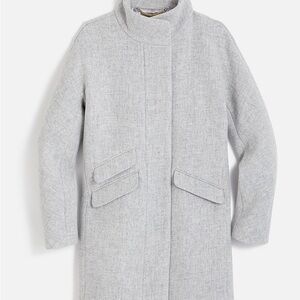 J. Crew Cocoon Coat in Italian stadium cloth wool blend